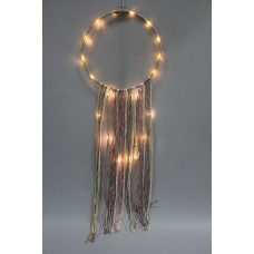 Metal Daire Düş Kapanı Led Işıklı Duvar Süsü